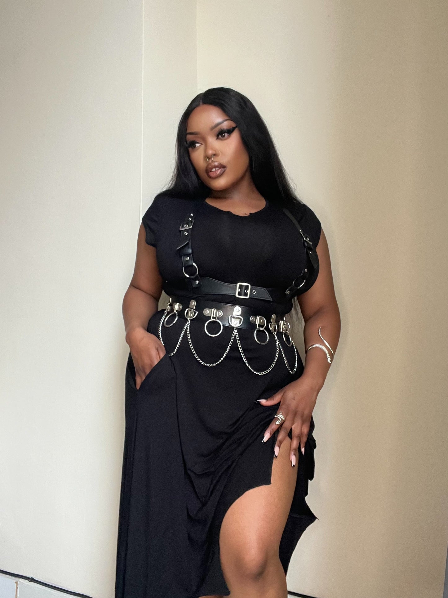 Necessary Evil Evaki Hi Low Dress