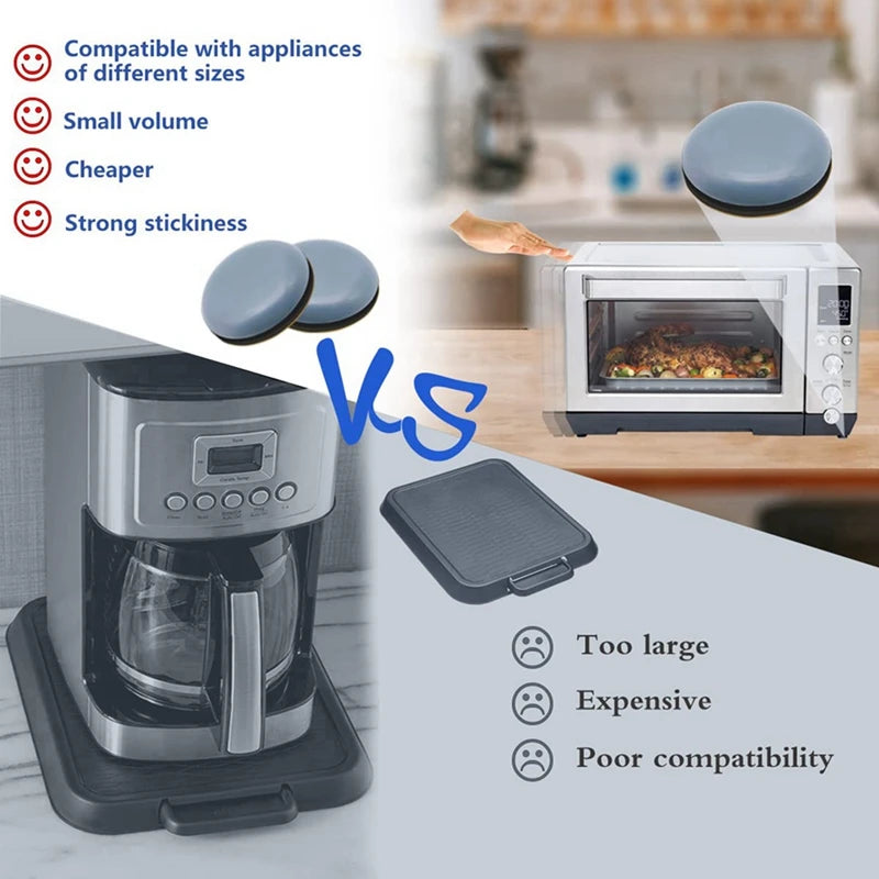 Kitchen Appliance Sliders For Counter, Adhesive, Sliding Tray Compatible With Most Coffee Makers, Air Fryers