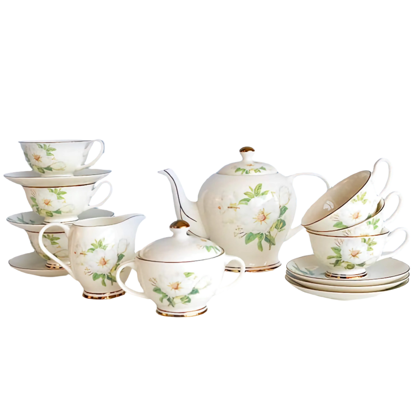 Isabella’s Vintage Floral Bone China Tea Set