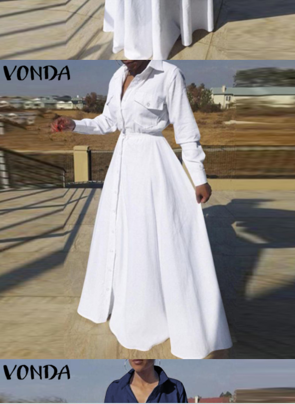 Plus Size VONDA Long Dress for Women