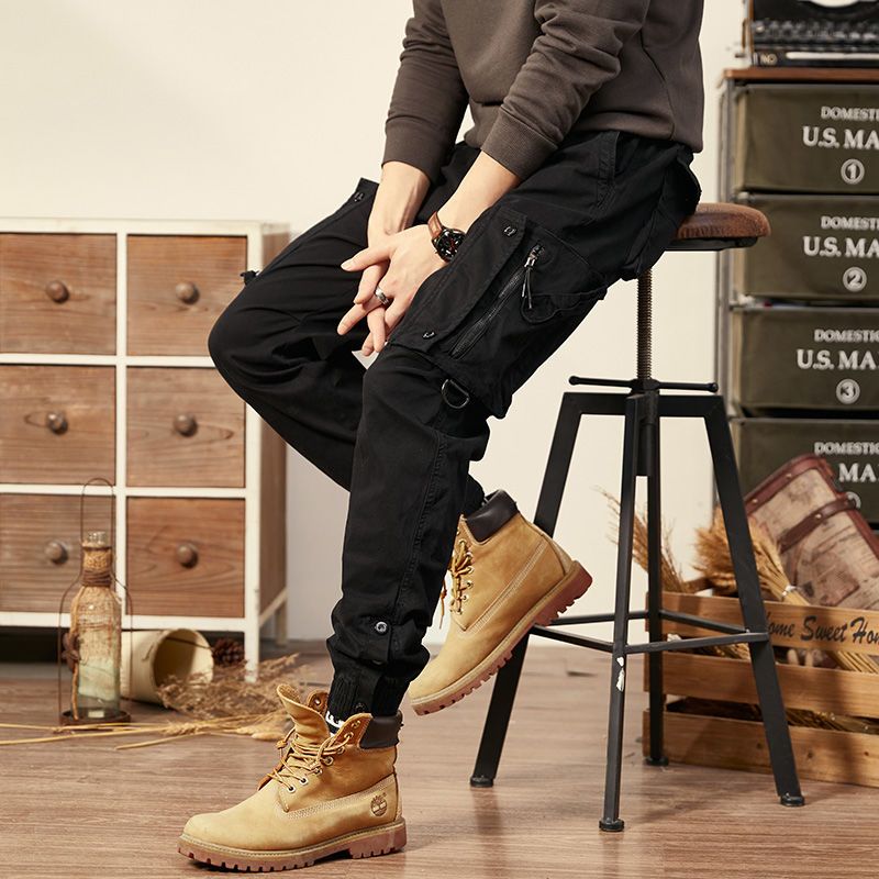 Men's Cargo Pants Multi Pocket Trousers Casual Military Cotton Pants Plus Size Pantalon Cargo for Men