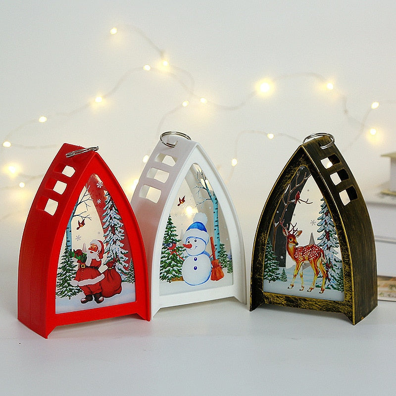 Christmas LED Wind Lights Lantern Lamp for Christmas and New Year Home Decor and Gifts