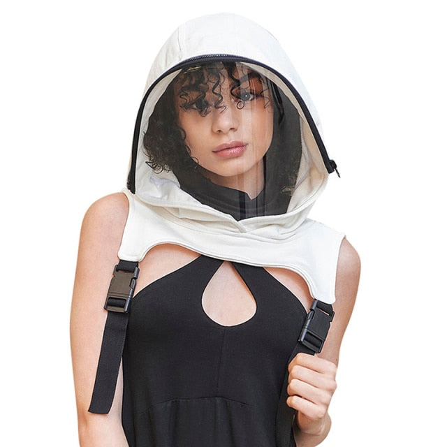 Full Protective Face Wear Hooded Hat Adults Face Shield Reusable Removable Men Women's Outdoor Motorcycle Face Mask Masque