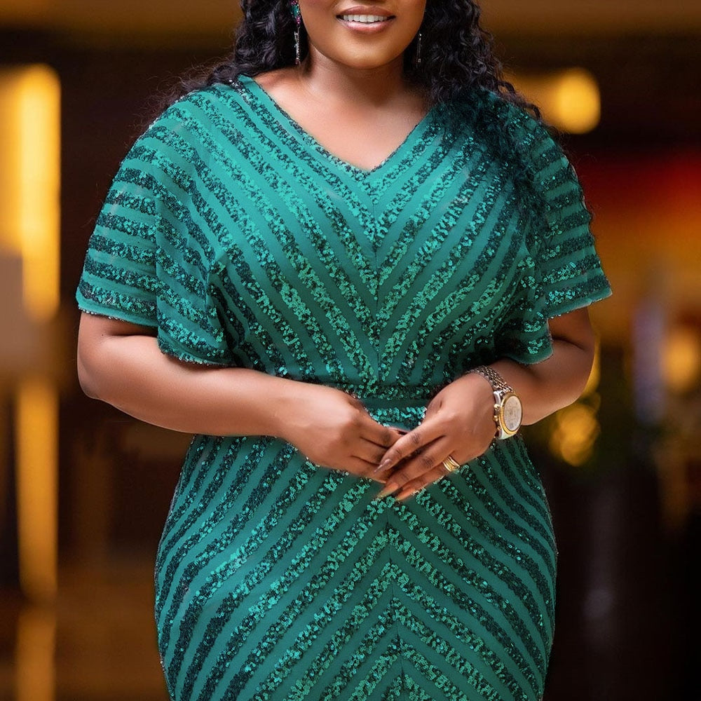 Plus Size Green Evening Party Dress For Women 3XL Elegant Wedding Form DMI Store Plus Size Green Evening Party Dress For Women 3XL Elegant Wedding Form DMI Store