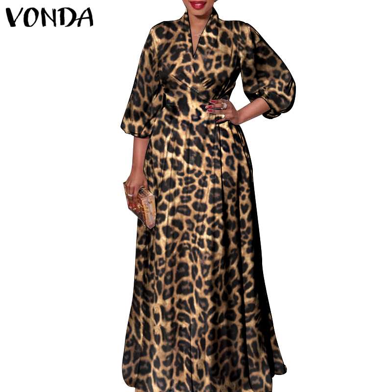 vonda lady dress VONDA Women Elegant Long Bat Sleeve Stand Collar Evening Party Pleated Casual Solid Loose Long Dress
