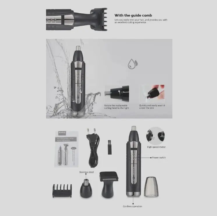 2 - in - 1 Nose and Hair Trimmer KM - 6511 - DMI Store