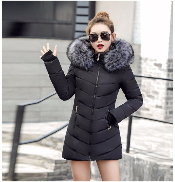 2021 Fox Fur Long Parka Winter New Fashion Solid Color Fur Large Collar Hooded Long Fur Coat Thicken - Digital Merkato International (DMI)