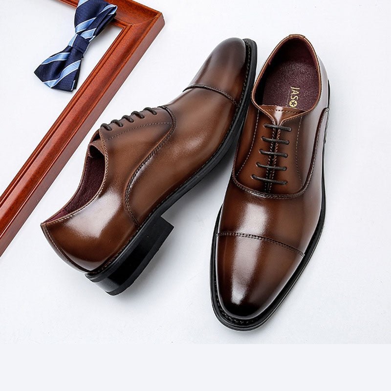 2021 High Quality Handmade Oxford Dress Shoes Men Genuine Cow Leather Suit Shoes Footwear Wedding Formal Italian Shoes Hot - DMI Store