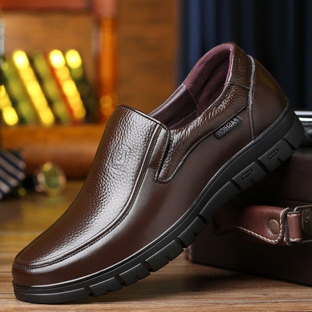 2021 Men&#39;s Genuine Leather Shoes 38 - 46 Head Leather Soft Anti - slip Rubber Loafers Shoes Man Casual Real Leather Shoes - DMI Store