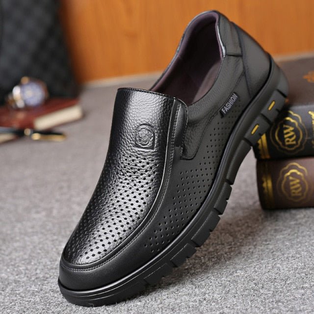 2021 Men&#39;s Genuine Leather Shoes 38 - 46 Head Leather Soft Anti - slip Rubber Loafers Shoes Man Casual Real Leather Shoes - DMI Store