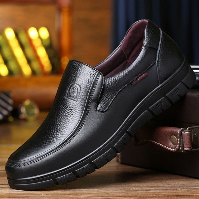 2021 Men&#39;s Genuine Leather Shoes 38 - 46 Head Leather Soft Anti - slip Rubber Loafers Shoes Man Casual Real Leather Shoes - DMI Store