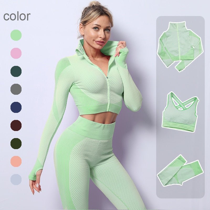 2/3PCS Seamless Women Yoga Set Workout Sportswear - Digital Merkato International (DMI)