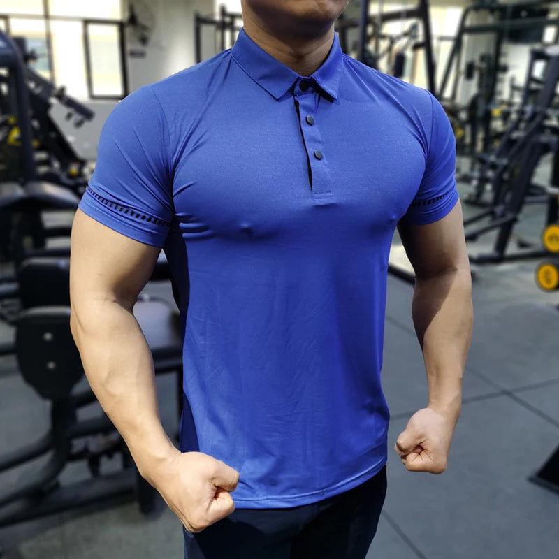 Men's Running Stretchable T-shirt Gym Sport Tracksuit  Athletic short-sleeve Shirt for men