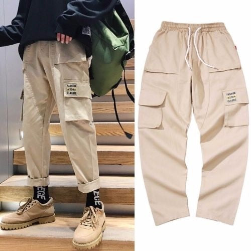 Cargo Pants Streetwear Joogers  Sweatpant Hip-hop Pockets Trousers for Men