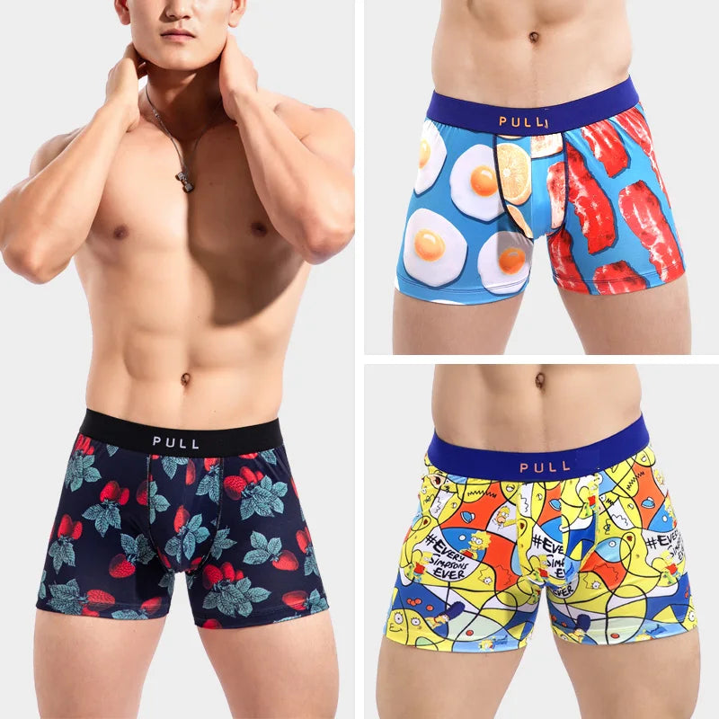 Summer men‘s underwear vogue boxers pull out  Flora Trunks