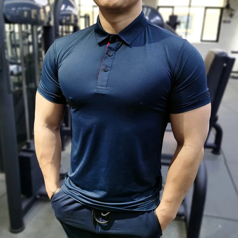 Men's Running Stretchable T-shirt Gym Sport Tracksuit  Athletic short-sleeve Shirt for men