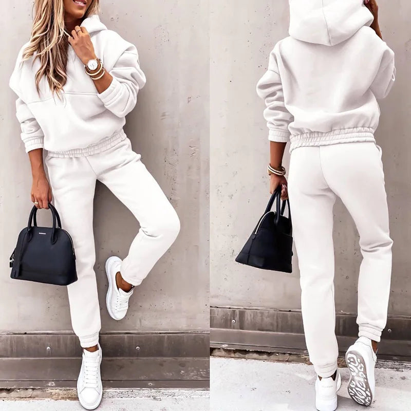 Women 2 Pieces Set Tracksuit  Hoodie Sweatshirt and Sweatpants Casual Outfit