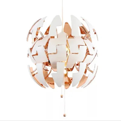 Nordic Simple Pendant Lamp Plated Acrylic Lighting Fixture for bedroom, dining room, living room