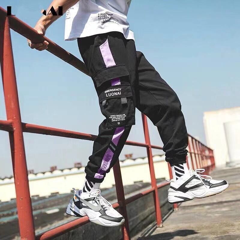 Cargo Pants Streetwear Joogers  Sweatpant Hip-hop Pockets Trousers for Men