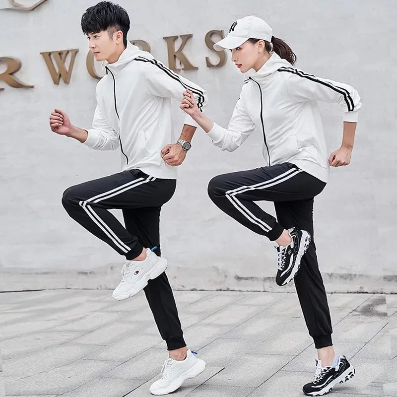 New Sports hooded tracksuit  two-piece casual  wear for couple