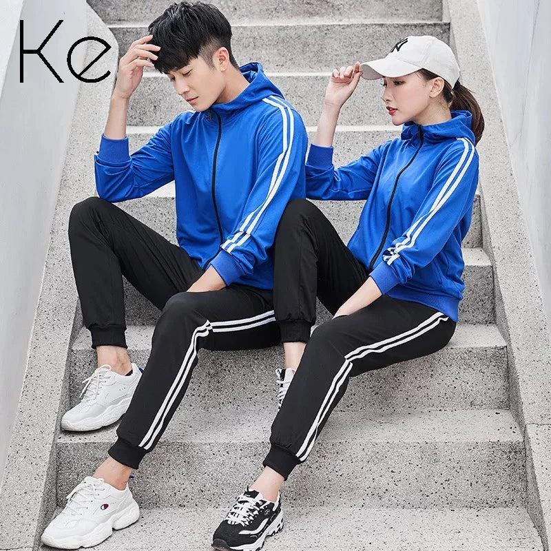 New Sports hooded tracksuit  two-piece casual  wear for couple