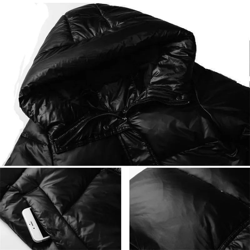 Women's Winter Down Cotton Jackets Long Parkas Slim Hooded Warm  Overcoats