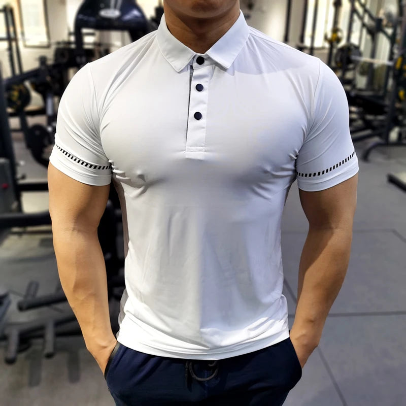 Men's Running Stretchable T-shirt Gym Sport Tracksuit  Athletic short-sleeve Shirt for men