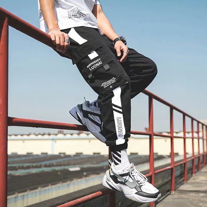 Cargo Pants Streetwear Joogers  Sweatpant Hip-hop Pockets Trousers for Men