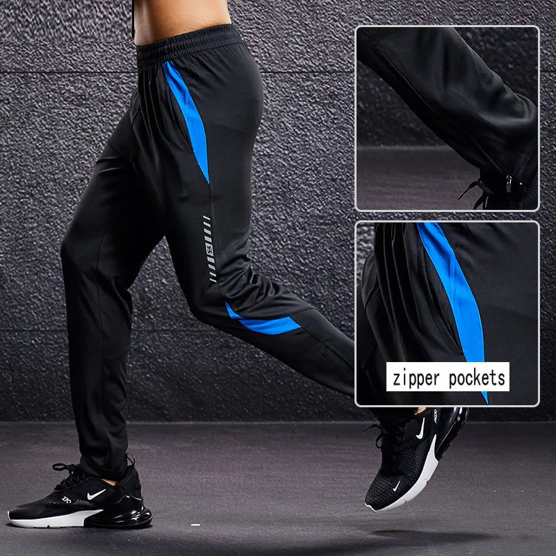 Men's Sport Pants With Zipper & Pockets for Gym Fitness and casual outdoor