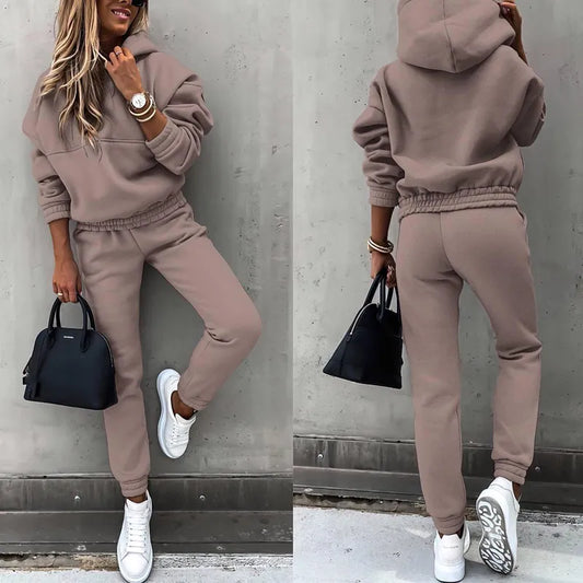 Women 2 Pieces Set Tracksuit  Hoodie Sweatshirt and Sweatpants Casual Outfit