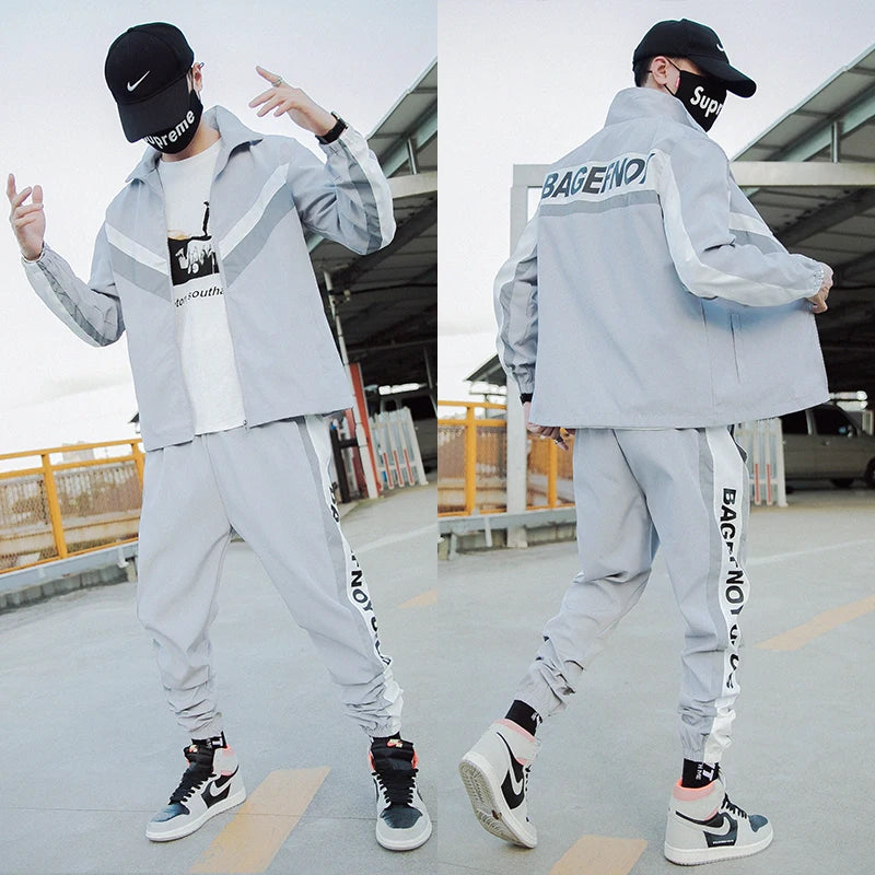 Street Fashion wear Tracksuit Casual Two Pieces Set Sportswear for men