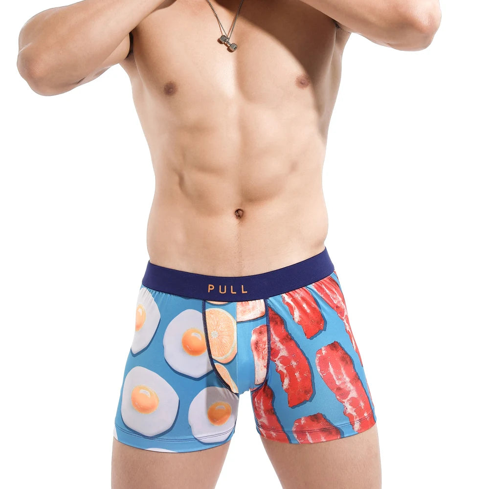 Summer men‘s underwear vogue boxers pull out  Flora Trunks