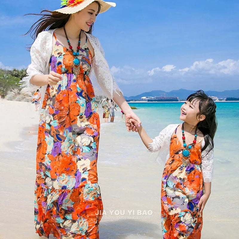 Family Clothes Sets Matching Mother, Daughter, Father and Son Casual beach clothes