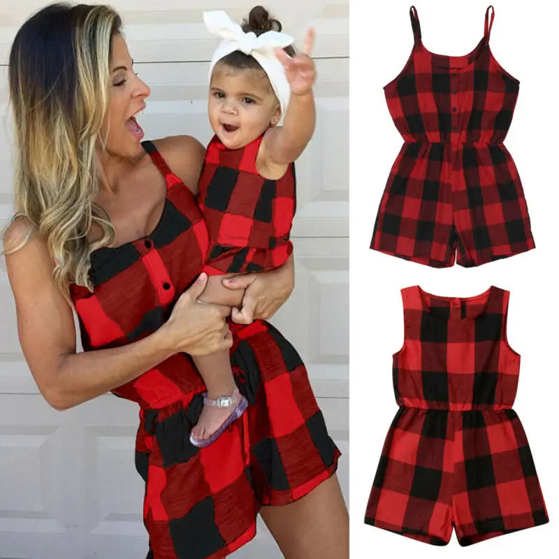 Mother-Daughter Family Matching Outfits Parent-child Dress  Summer Fashion  Outfit