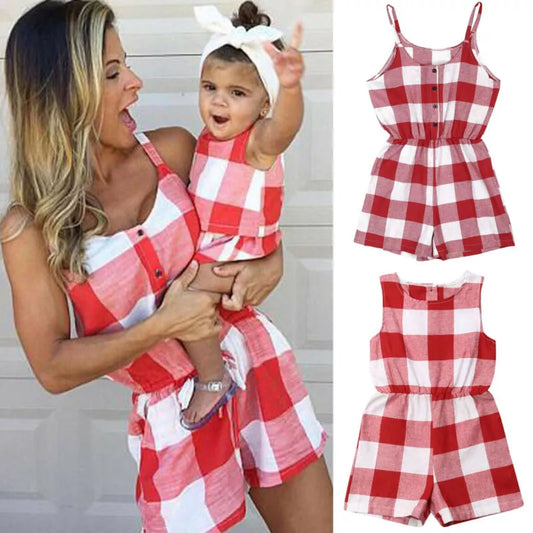 Mother-Daughter Family Matching Outfits Parent-child Dress  Summer Fashion  Outfit