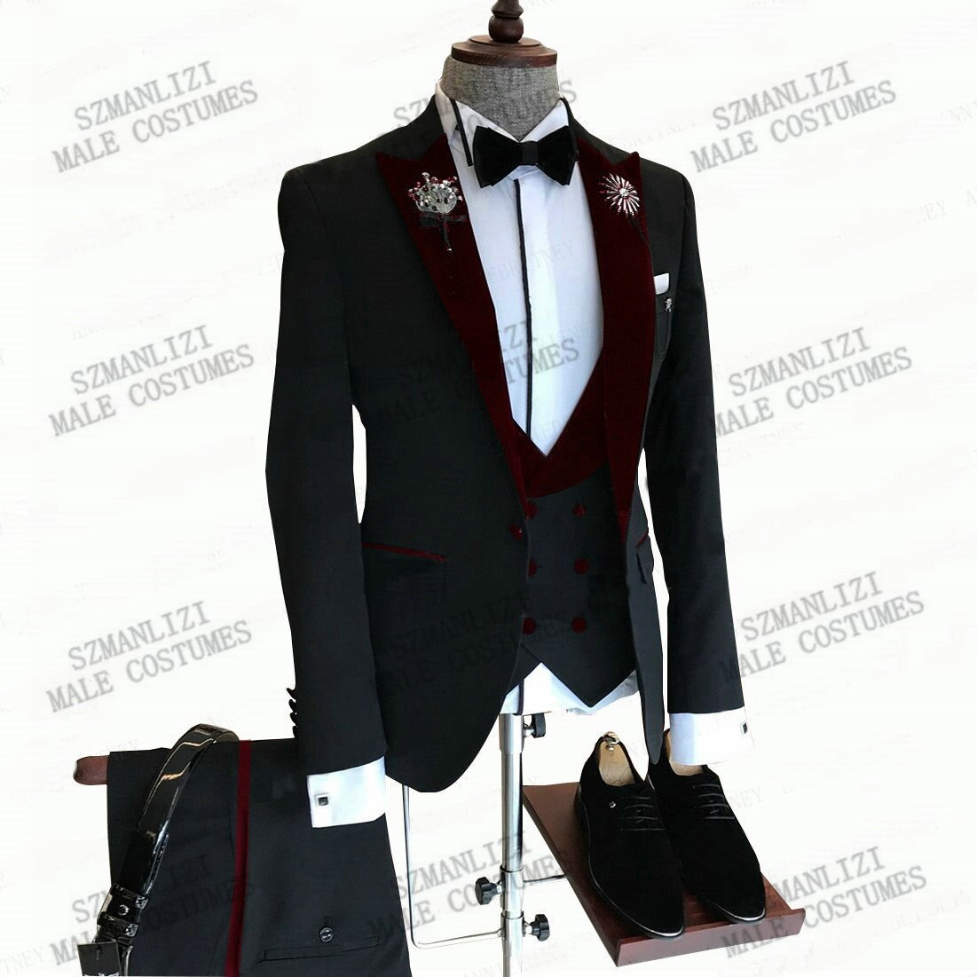 Custom Made 3-Pieces  Blazer Casual Business Gentlemen Groom Suits For Men Wedding Best Man