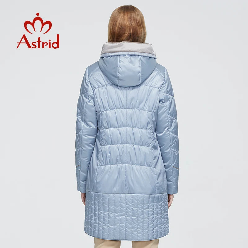 Women's casual Hooded Coats solid  Parkas Plus Size fashion