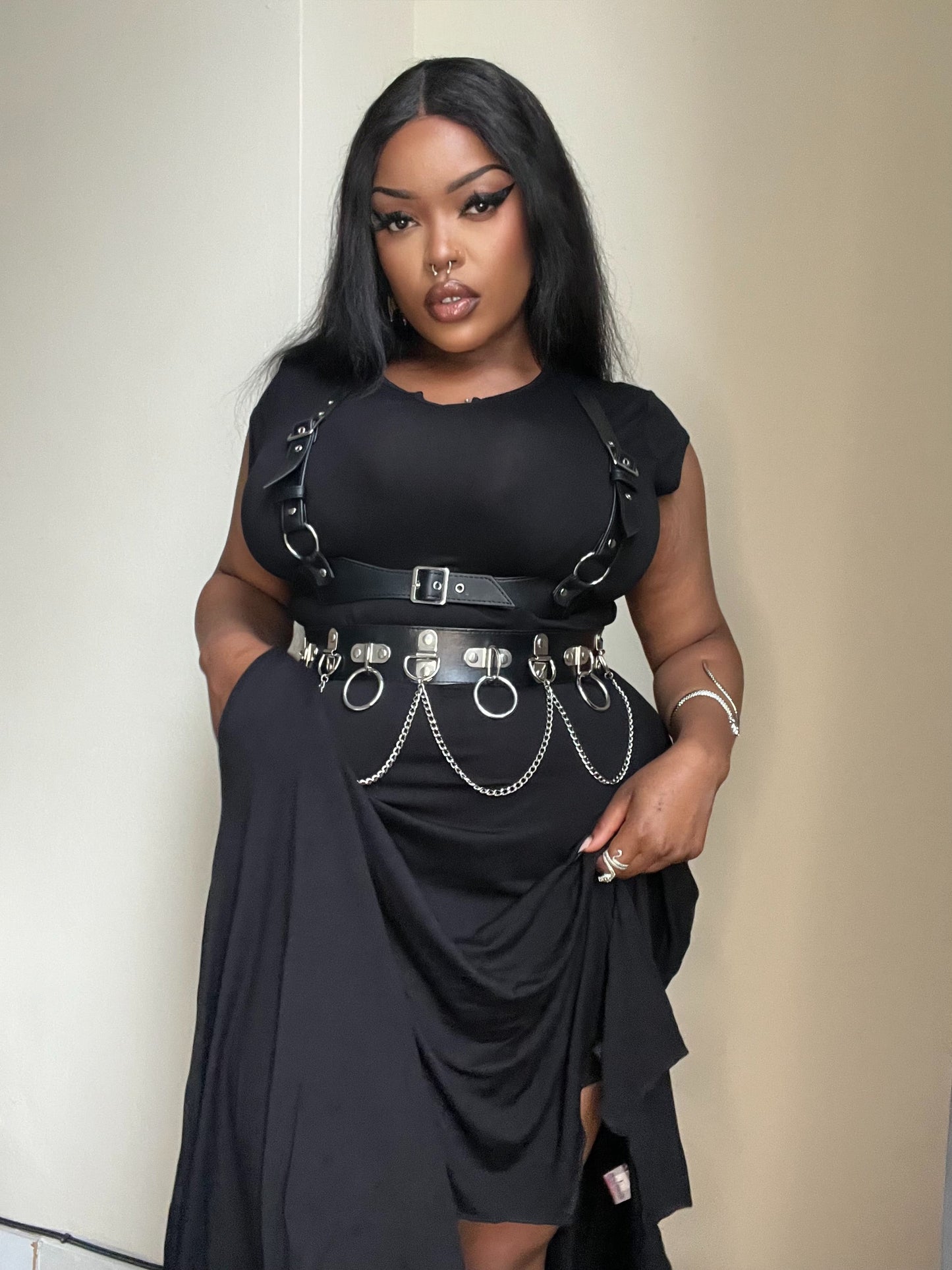 Necessary Evil Evaki Hi Low Dress