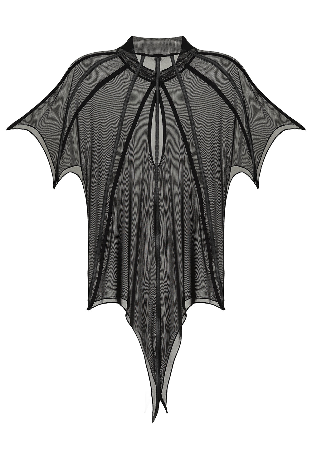 Necessary Evil Leutogi Mesh Bat Wing Effect Poncho Top