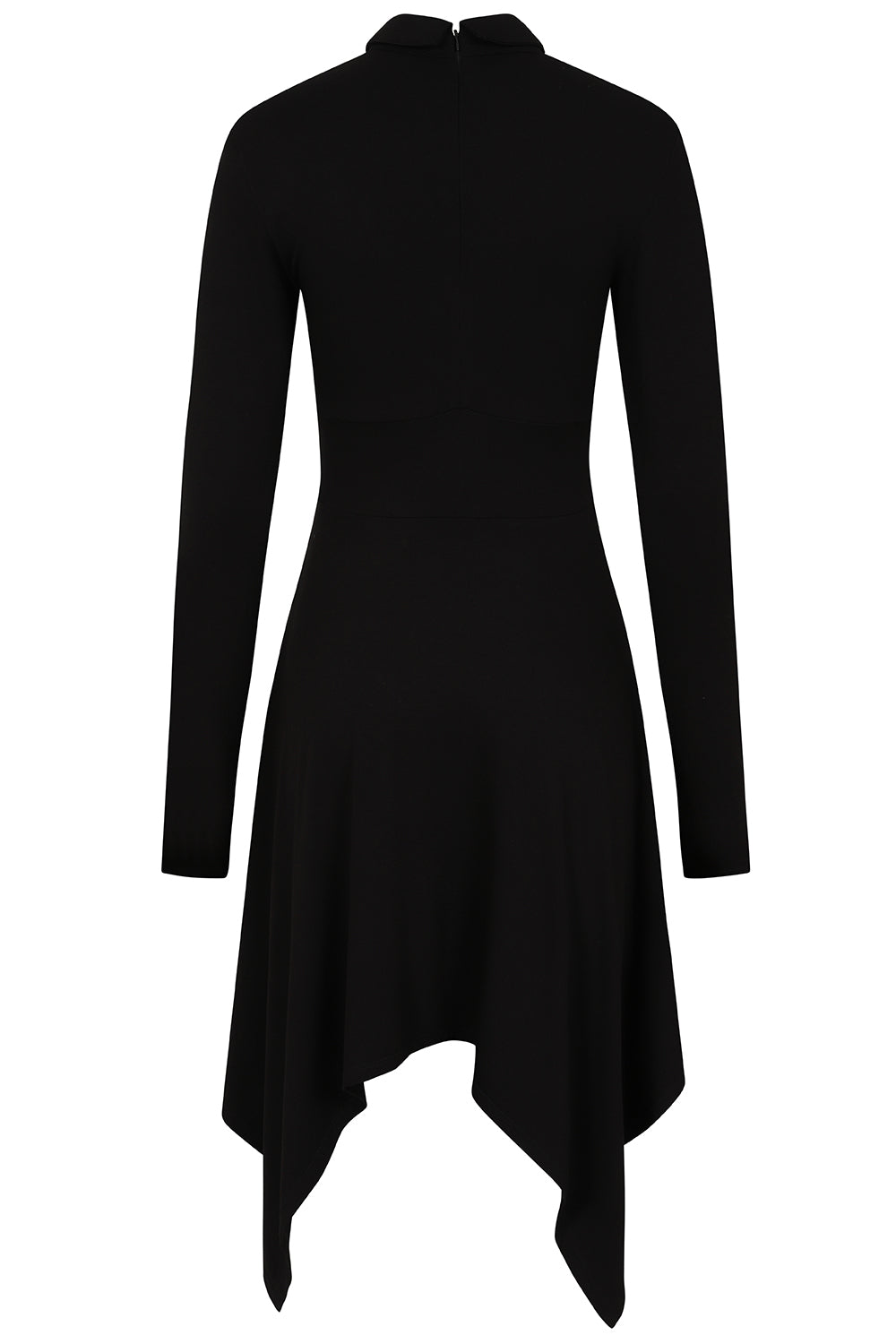 Necessary Evil Kali Long Sleeve Midi Handkerchief Dress