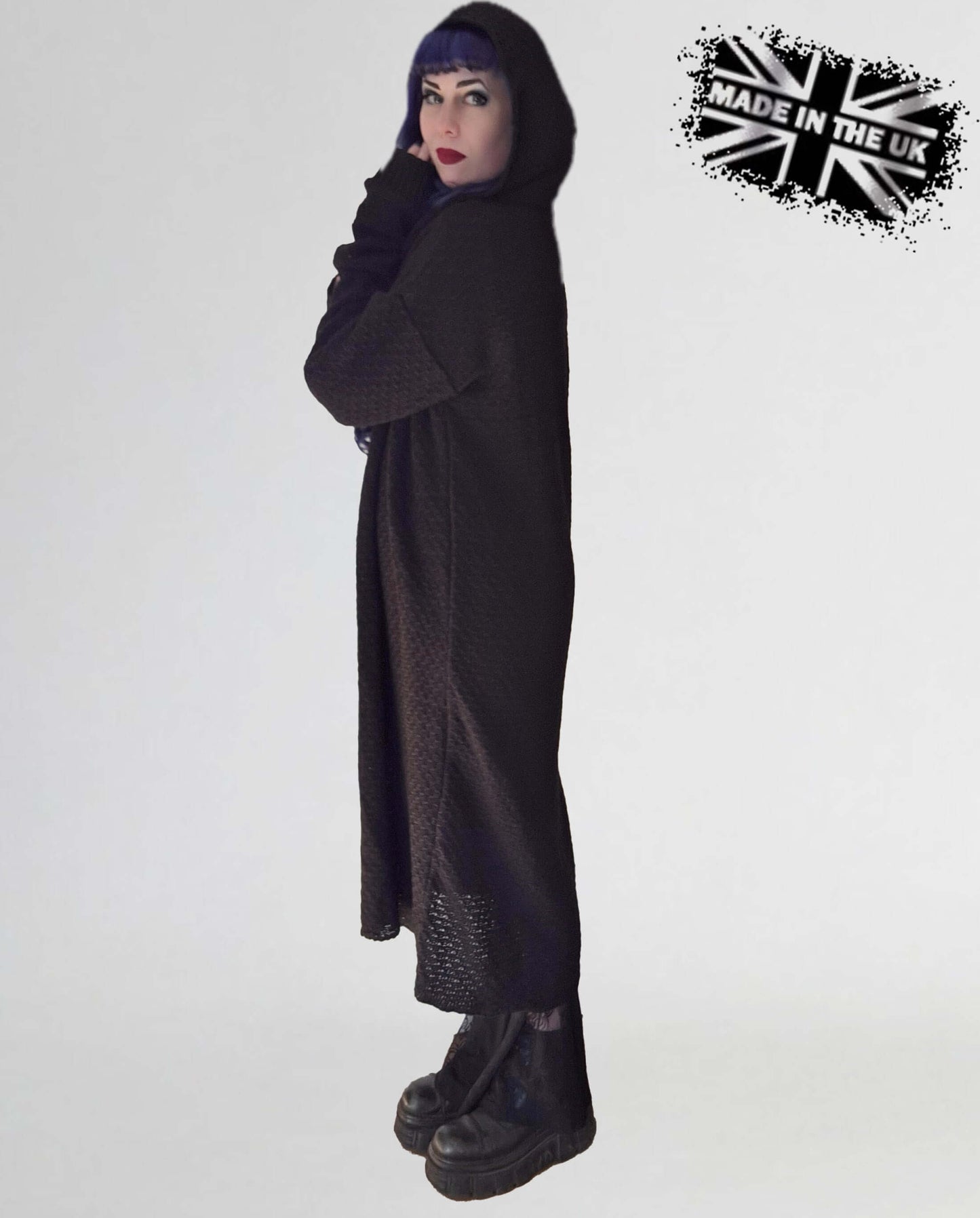 Necessary Evil UK Athena Long Hooded Cardigan