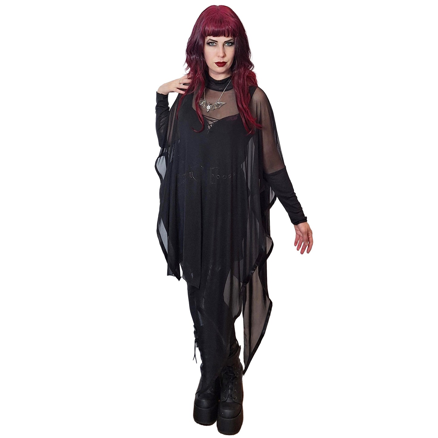 Necessary Evil Anahita Sheer Goth Layer Dress – UK Made