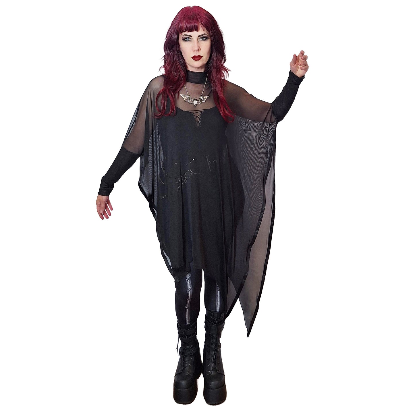 Necessary Evil Anahita Sheer Goth Layer Dress – UK Made