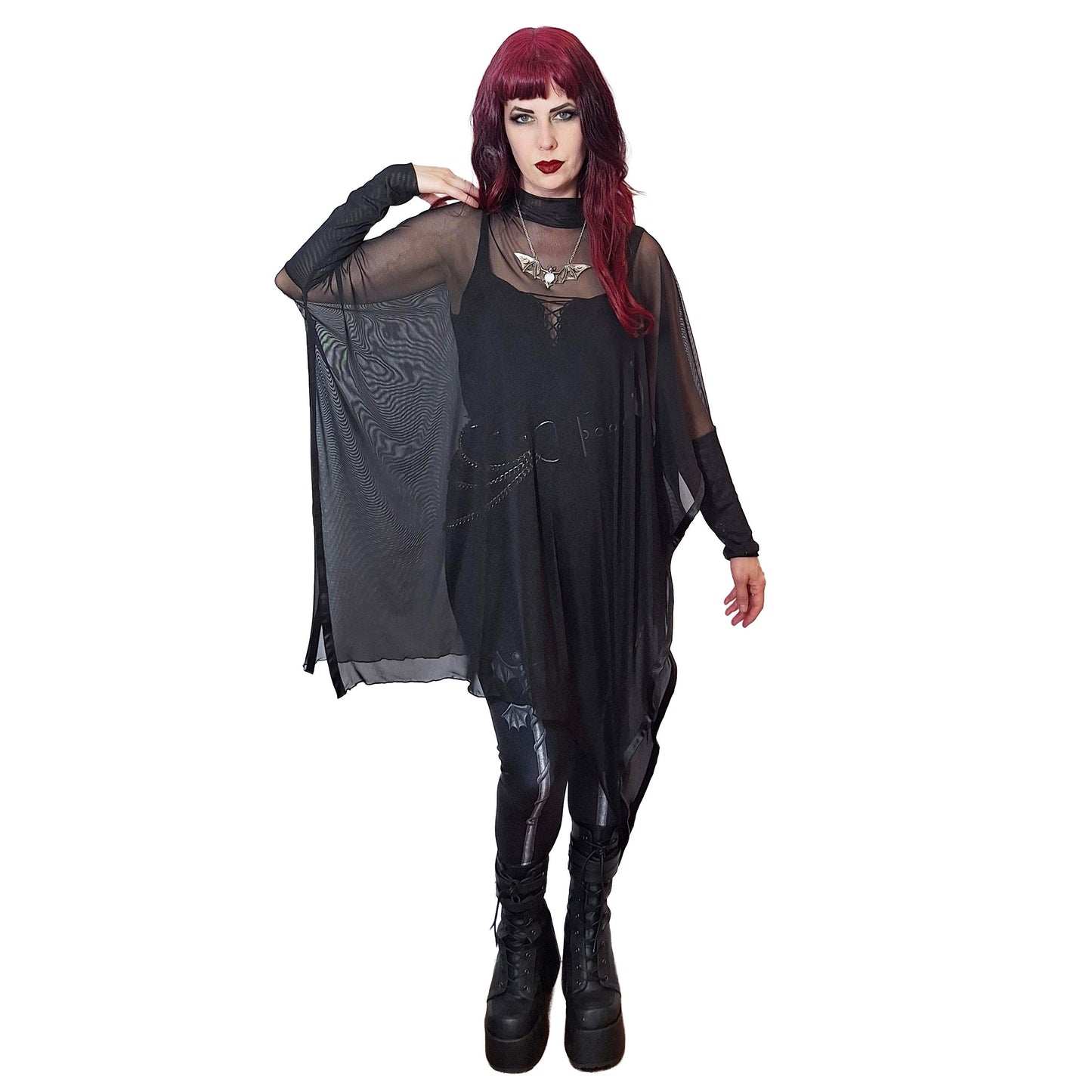 Necessary Evil Anahita Sheer Goth Layer Dress – UK Made