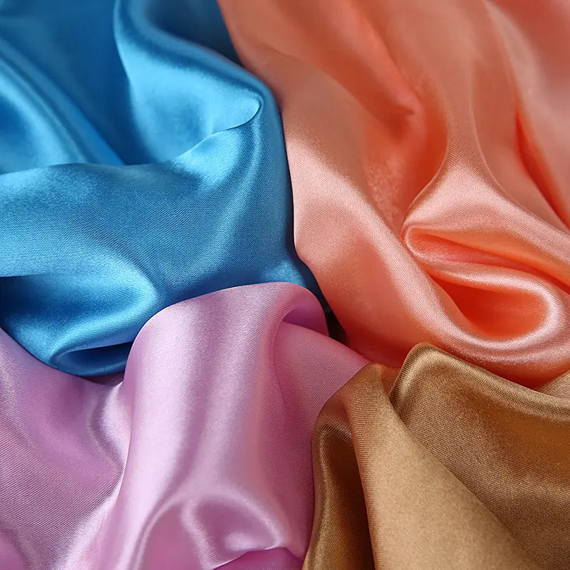 Solid Color Silk Neckerchief Scarf