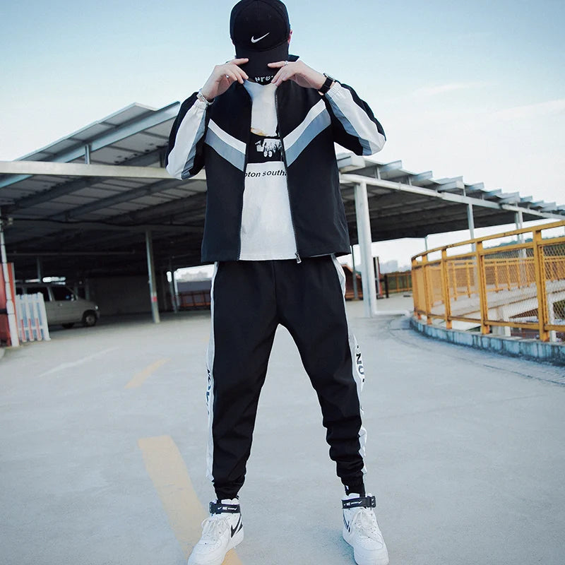 Street Fashion wear Tracksuit Casual Two Pieces Set Sportswear for men