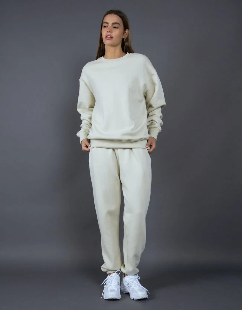 Autumn winter plush and thick suit sweater two-piece tracksuit Man/woman loose leisure sports wear