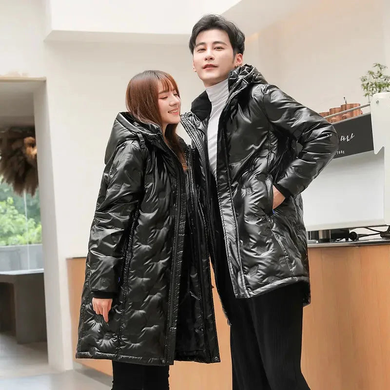 Puffer Men  & Women 2024 New Down Jacket  Korean Trend Loose Couple Winter Thick Warm Coat