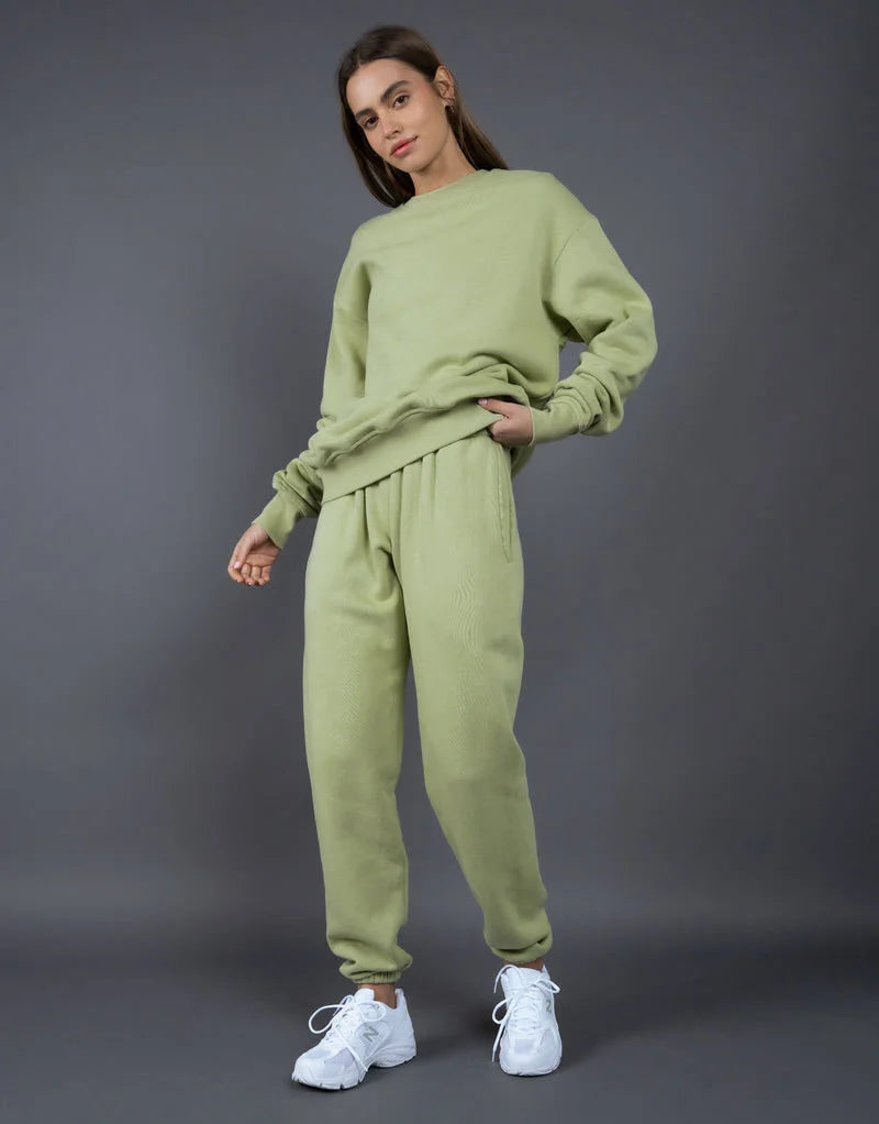 Autumn winter plush and thick suit sweater two-piece tracksuit Man/woman loose leisure sports wear