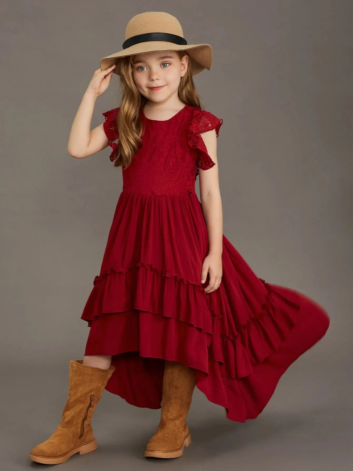 Girl's Lace Bohemia Dresses Flower Party Dress